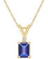Фото #1 товара Macy's tanzanite (1 ct. t.w.) & Diamond Accent 18" Pendant Necklace in 14k Gold or 14k White Gold