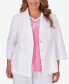 Plus Size Paradise Island Button Front Eyelet Jacket