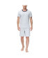 ფოტო #1 პროდუქტის Men's Moisture-Wicking Crewneck T-Shirt & Shorts Pajama Set