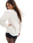 Фото #5 товара ASOS DESIGN crew neck structured jumper in stone