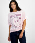 ფოტო #1 პროდუქტის Juniors' Smiley World Graphic T-Shirt