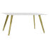 Фото #4 товара Обеденный стол DKD Home Decor Керамика Позолоченный Металл Белый 160 x 90 x 76 cm