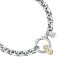 Elegant steel bracelet with Drops crystals SCZ1258