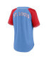 Women's Light Blue St. Louis Cardinals Bunt Raglan V-Neck T-shirt