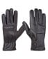 Men's Water Repellent Genuine Leather Touchscreen Stretch Gloves