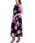 Фото #3 товара Petite Floral-Print Halter Maxi Dress