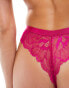 New Look 2 pack lettuce edge lace thongs in pink and black