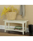 Фото #3 товара Shaker Cottage Bench with Shelf, Ivory