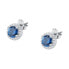 Фото #1 товара Elegant silver earrings with blue zircons Silver LPS01AWV04