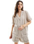 Фото #1 товара ASOS DESIGN shirt with cutwork detail in taupe