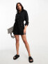 Фото #3 товара Miss Selfridge belted utility playsuit black