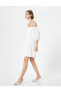 4sak80079ek Kadın Elbise Beyaz