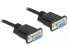 Фото #2 товара Delock Serial Cable RS-232 D-Sub 9 female to female null modem with narrow plug housing - Full Handshaking - 2 m - Black - 2 m - DB-9 - DB-9 - Female - Female