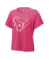 Women's Threads C.J. Stroud Pink Distressed Houston Texans Name and Number T-shirt