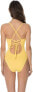 ISABELLA ROSE Women's 176385 V-Neck Plunge X-Back One Piece Swimsuit Size S