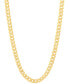 ფოტო #1 პროდუქტის Polished Solid Curb Link 22" Chain Necklace (5-1/2mm) in 10k Gold