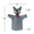 Handpuppe Wolf mit gelben Augen 30 cm