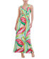 Women's Sleeveless V-Neck Knot-Front Maxi Dress