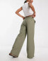 Фото #2 товара ASOS DESIGN pull on trouser in khaki stripe