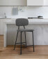 Фото #12 товара Rococo Faux Leather and Metal Counter Height Bar Stool