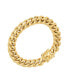ფოტო #3 პროდუქტის Men's 18k gold Plated Stainless Steel Miami Cuban Chain Link Style Bracelet with 12mm Box Clasp Bracelet