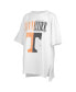 Women's White Distressed Tennessee Volunteers Lickety-Split Oversized T-shirt