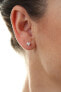 Elegant stud earrings with zircons E00014