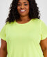 Plus Size Birdseye Mesh T-Shirt, Created for Macy's