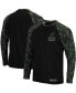 ფოტო #2 პროდუქტის Men's Black Wisconsin Badgers OHT Military-Inspired Appreciation Camo Raglan Long Sleeve T-shirt