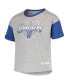 Big Girls Heathered Gray Los Angeles Dodgers Bleachers T-shirt
