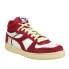 Diadora Magic Basket Demi Cut Suede Leather High Top Mens Red, White Sneakers C