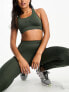 Фото #8 товара Hummel Shaping seamless sports crop top with scoop neck in khaki