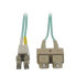 Фото #1 товара Tripp N816-05M 10Gb Duplex Multimode 50/125 OM3 LSZH Fiber Patch Cable (LC/SC) - Aqua - 5M (16 ft.) - 5 m - OM3 - LC - SC