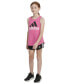 ფოტო #4 პროდუქტის Big Girls Sleeveless Curved-Hem Cotton Logo Tank Top