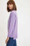 Kadın Purple Oversize Asimetrik Kesim Triko Kazak S7514AZ20WN