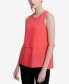Calvin Klein Performance Women's Epic Knit Tiered Tank Top Red S