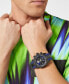 ფოტო #5 პროდუქტის Men's Hurricane Blue Silicone Strap Watch 44mm