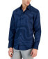 Men's Ocean Wave Regular-Fit Stretch Printed Button-Down Shirt, Created for Macy's