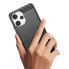Фото #6 товара Elastyczne etui pokrowiec wzór karbon do Xiaomi Redmi 12 Carbon Case czarne