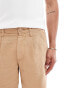 Фото #5 товара ASOS DESIGN pleated linen shorts in brown