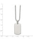 Фото #3 товара Chisel brushed Reversible Dog Tag Ball Chain Necklace