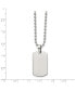 Brushed Reversible Dog Tag Ball Chain Necklace