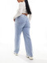 Фото #5 товара In The Style Plus denim cross waist jeans in blue