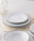 Regina Platinum Set of 4 Dinner Plates, Service For 4