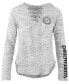 ფოტო #1 პროდუქტის Women's Purdue Boilermakers Spacedye Lace Up Long Sleeve T-Shirt