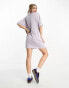 Фото #4 товара COLLUSION t-shirt mini dress in lilac