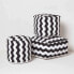 Designer Hocker Pouf Chevron