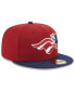 Фото #4 товара Men's Red Somerset Patriots Authentic Collection Alternate Logo 59FIFTY Fitted Hat