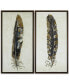 Фото #1 товара Urban Habitat Gilded Feathers 2-Pc. Foil-Embellished Canvas Print Set