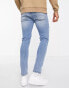 Фото #3 товара ASOS DESIGN skinny jeans in blue wash with heavy tint